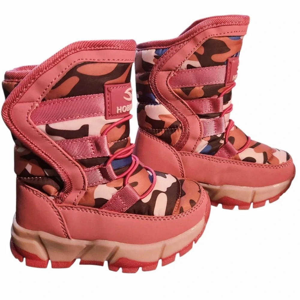 Pink Camo Winter Boots Size 8 HOBIBEAR Kids ❄️